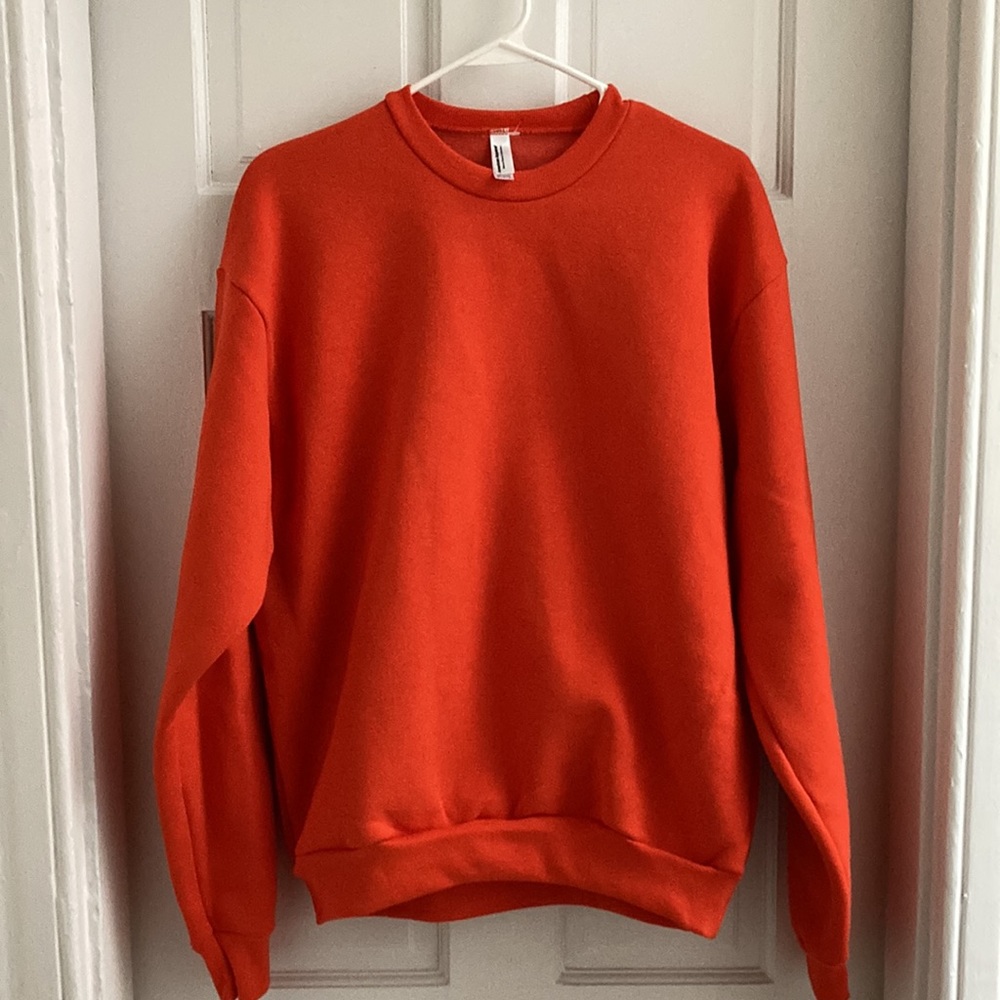 Unisex American Apparel Fleece Crew Neck Cotton Blend Sweatshirt NWOT
